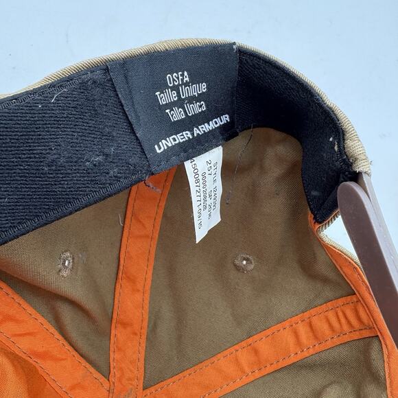Under Armour Hat Cap Adult OSFA Adjustable Camo Orange‎ Snapback - Picture 9 of 11